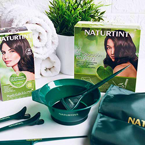 Naturtint Kit de Coloración en Casa 5 Accesorios - Brocha + Capa + Peine + Pinzas + Bol | Kit Tinte Pelo | Sin Elementos Metálicos | Kit Tinte Cabello | Resultados de Peluquería desde Casa