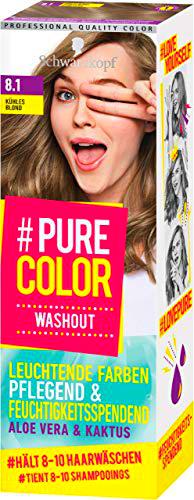 Cabeza negra #PURE COLOR Washout 8.1 Rubia fría, 1 unidad (1 x 60 ml)