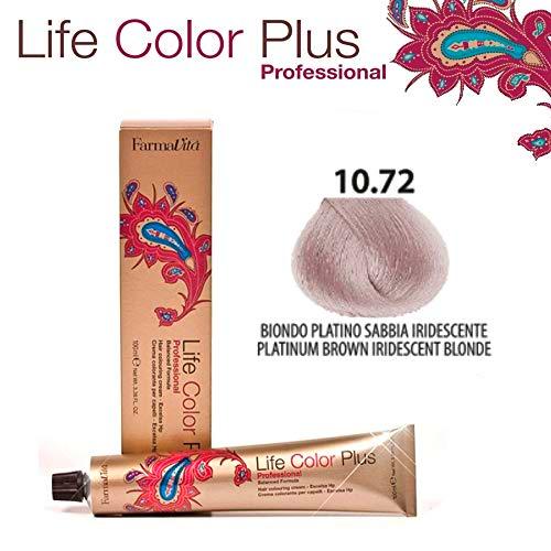 FarmaVita Life Color Plus, Tinte 10.72 Rubio Platino Marron Irid