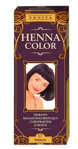 Henna Color 17 Berenjena Bálsamo Capilar Tinte Para Cabello Efecto De Color Tinte De Pelo Natural Gallina Eco