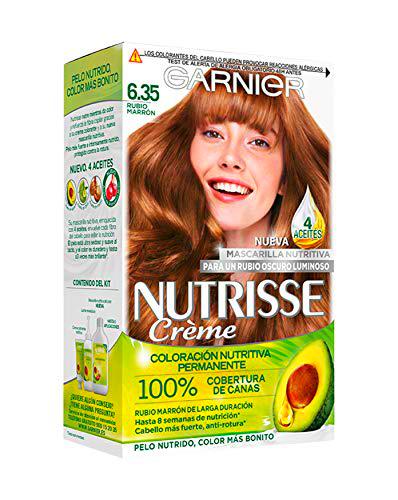 Garnier Nutrisse Creme Coloración permanente con mascarilla nutritiva de cuatro aceites
