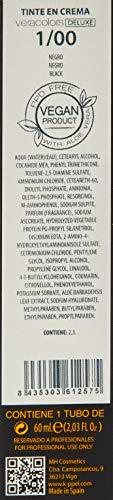 MH Cosmetics VeraColors Deluxe Tinte Capilar Premium Vegano 1/00 Negro 60 ml