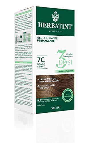 Herbatint Gel colorante permanente 3 dosis - 7C rubio ceniza 300 ml