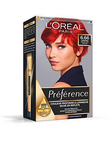 L'Oréal Paris Préférence Coloration Permanente 6.66 Londres Rouge Très Intense