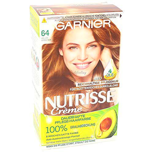 Garnier Nutrisse crema Coloración Heller Bernstein 64 / colorantes para el cabello de color de pelo permanente (3) aceites nutritivos