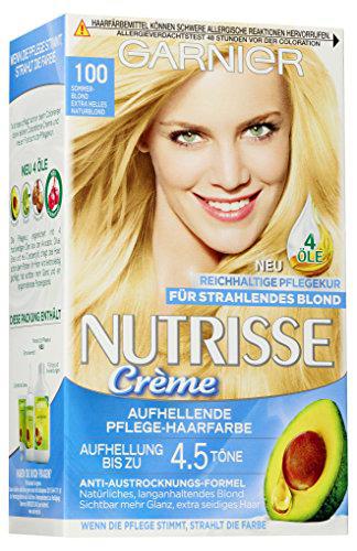 Garnier nutrisse Crema coloration Natural brillante ámbar Rubio 9.34/coloración para pelo para Permanente Color de cabello (con 3 Nährenden Aceites) - 3 x 1 pieza