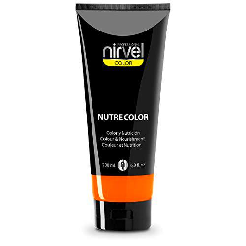 Nirvel Nutre Color Fluor Mandarina, 200 ml, Pack de 4