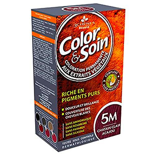 3 Chênes color soin châtain clair acajou nº5M
