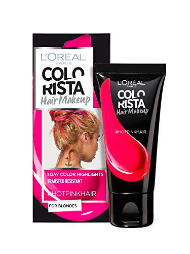 Colorista Hair Makeup - Coloración semipermanente para rubias Hotpink (30 ml