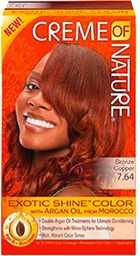 Creme of Nature Exotic Shine Color With Argan Oil, Bronze Copper 7.64