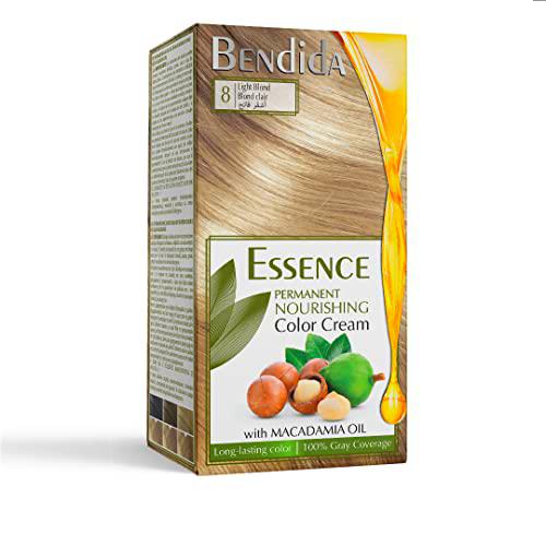 Bendida coloración permanente,color crema nutritiva con aceite de macadamia,color de larga duración 120ml (8 rubio claro)