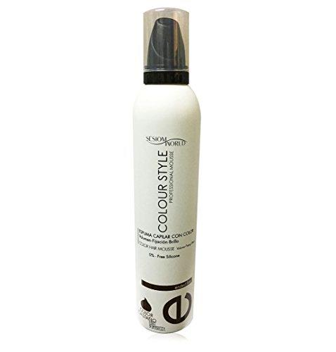 sesioMWorld Espuma Capilar con Color Colour Style Tono Castaño Volumen Fijación Brillo 300 ml