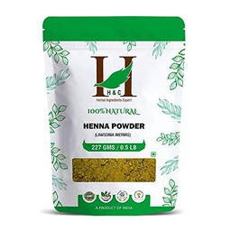 H&amp;C Polvo de henna natural 100% puro Lawsonia Inermis (cultivado orgánicamente) 227 g para cabello