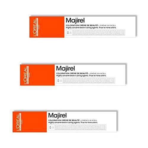 3 x Loreal majirel 6,45 Rubio Oscuro Cobre caoba Crema Color del pelo - 50 ml