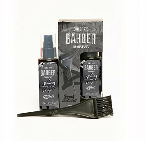 BARBER MARMARA Temporary Hair Color Negro 125 ml / bigote barba y pelo color/elimina el gris para un aspecto más grueso y completo