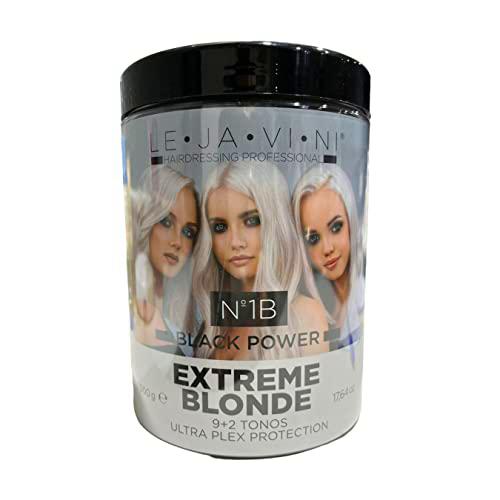 Decoloración para el Pelo Lejavini N1B Black Power Extreme Blonde 500gr Polvo Decolorante con Protección Ultra Plex