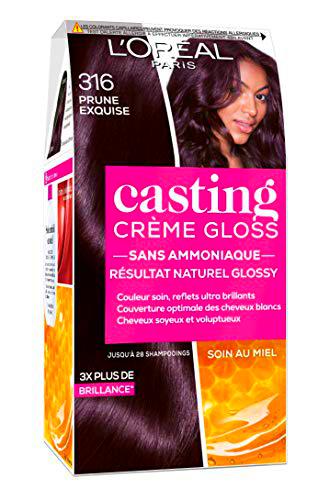L'Oréal Paris Casting Crème Gloss Coloration Ton Sur Ton Sans Ammoniaque 3.16 Prune Exquise