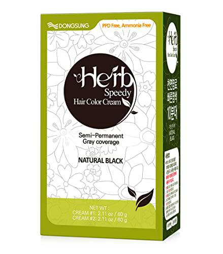 Herb Speedy Ppd libre de tinte de pelo y amoníaco libre color de cabello contiene de protección solar negro