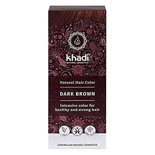 Tinte herbal castaño oscuro Khadi 500 g, 1 unidad