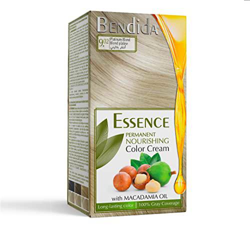 Bendida coloración permanente,color crema nutritiva con aceite de macadamia,color de larga duración 120ml (9.02 Rubio Platino)