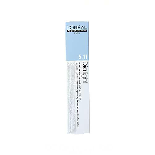 L'Oréal Professionnel DiaLight 5.11 Coloración Castaño Claro Ceniza Profundo Sin Amoniaco, 50ml