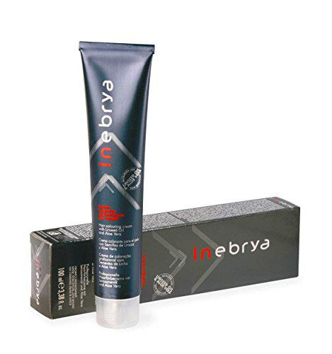Crema de color permanente para el cabello con semillas de lino y aloe vera 100 ml INEBRYA (- corrector azul)