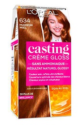 L'Oréal Paris Casting Crème Gloss Coloration Ton Sur Ton Sans Ammoniaque 6.34 Marron Miel