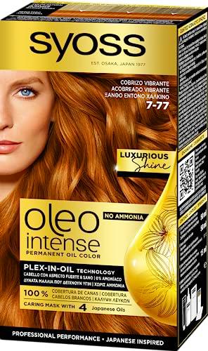 Syoss Oleo Intense - Tono 7-77 Cobrizo Vibrante - Coloración permanente sin amoníaco