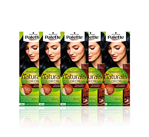 Schwarzkopf Palette Naturals - Coloración Permanente Tono 1.1 Negro Azulado