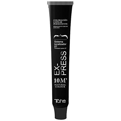 Tahe Tinte Natural Colour 10M' Express de Larga Duración de Color y Matiz Cubre 100% Canas 60 ml (Nº 10.2 Rubio Platino Perla)