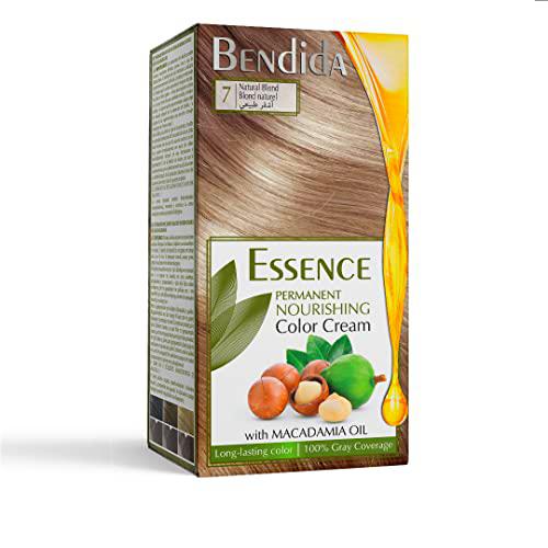 Bendida coloración permanente,color crema nutritiva con aceite de macadamia,color de larga duración 120ml (7 rubio natural)