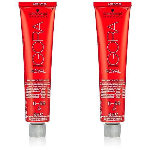 Schwarzkopf Igora Royal Tinte Capilar 6 68-60 gr (Paquete de 2)