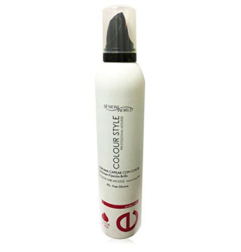 sesioMWorld Espuma Capilar con Color Colour Style Tono Plata Volumen Fijación Brillo 300 ml