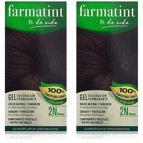 Farmatint 2N Moreno. Tinte permanente. Cabello natural y color duradero