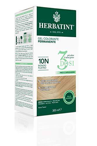 Herbatint Gel Colorante Permanente 3Dosis - 10N Rubio Platino 300ml