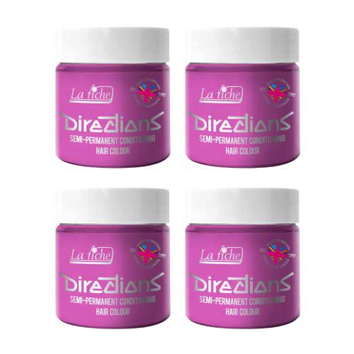 4 x La Riche Directions Semi-Permanent Hair Color Bote de 100 ml (Lavender)