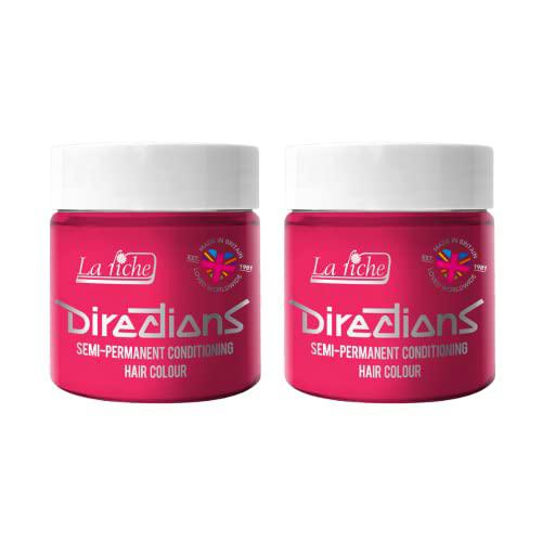 2 x La Riche Directions Semi-Permanent Hair Color Bote de 100 ml (Flamingo Pink)