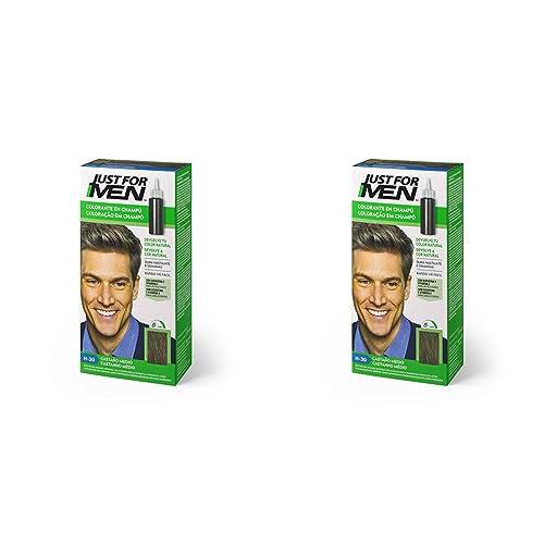 Just For Men Colorante en Gel, Tinte Pelo Hombre Castaño Medio