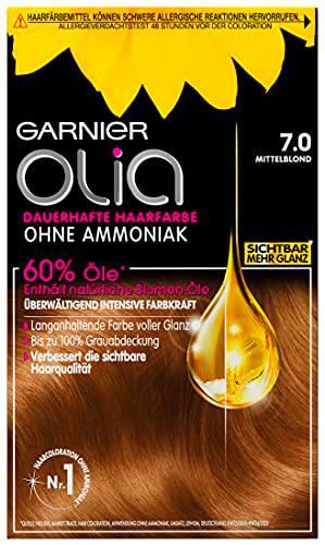 Garnier Olia Haar Coloration / coloración para el pelo contiene 60% de intensa Farbkraft Blumen-Öle